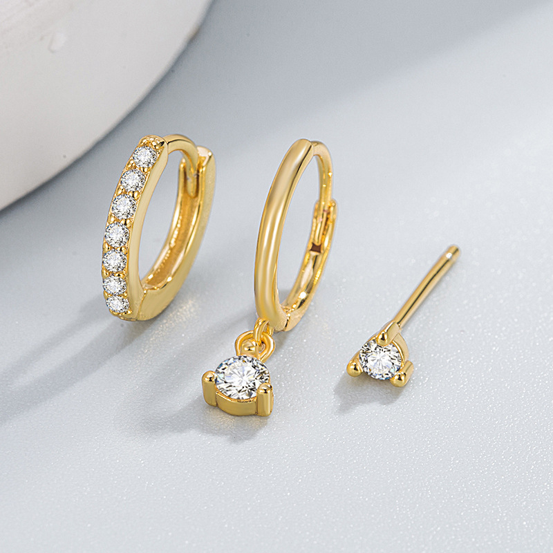 Dara Brillane Stone Earrings Set