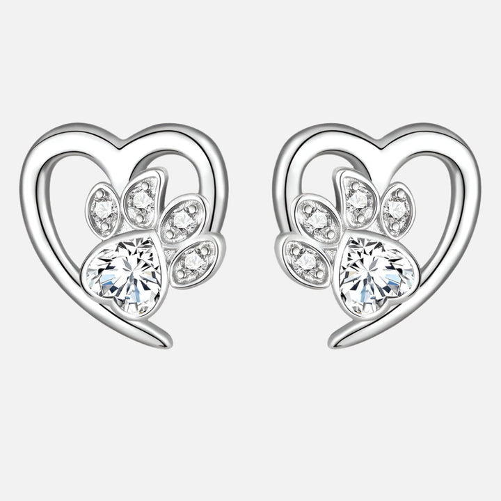 LIVIA - Heart and Paw Earrings