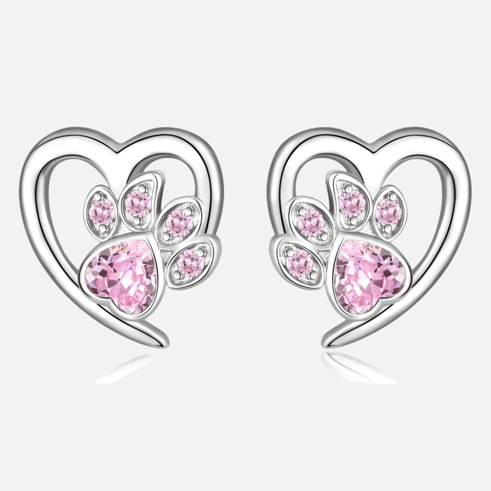 LIVIA - Heart and Paw Earrings
