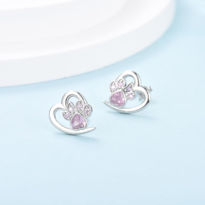 LIVIA - Heart and Paw Earrings