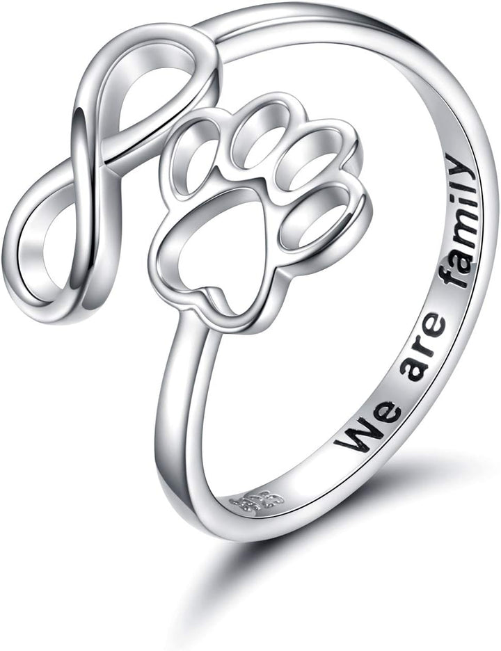 NIVI - Adjustable Paw-Heart Ring Made From Hand-Finished