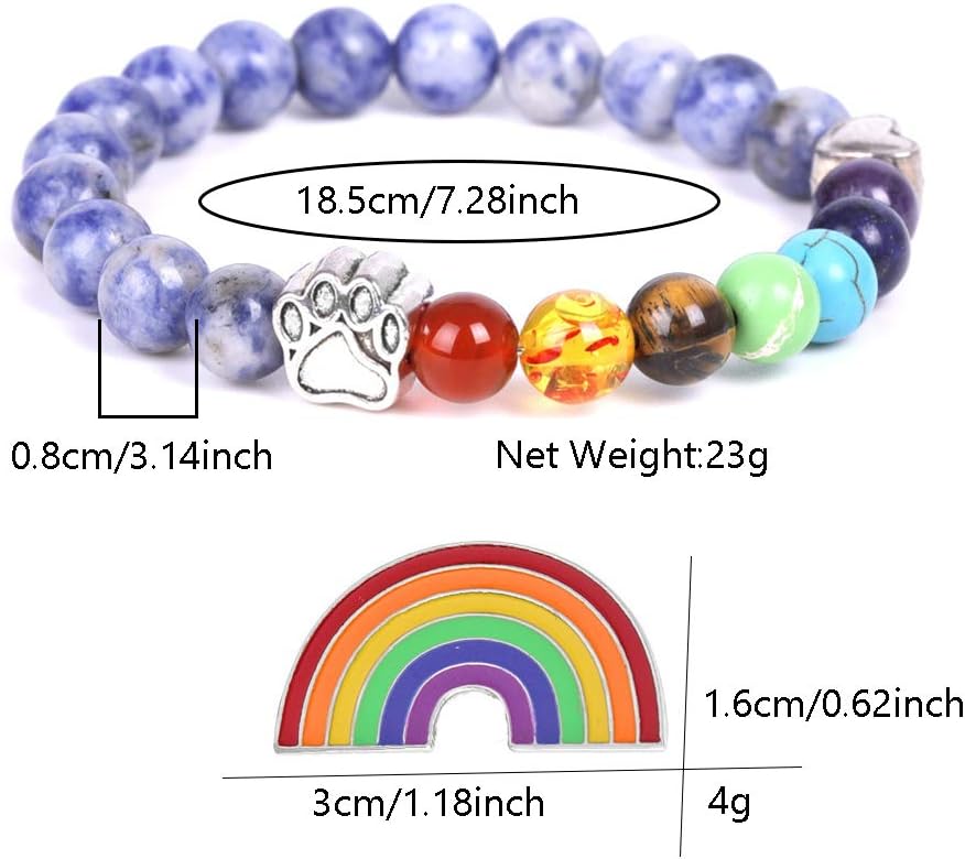 LUMIN - Rainbow Bridge Reminder Bracelet with 7 Chakra Beads