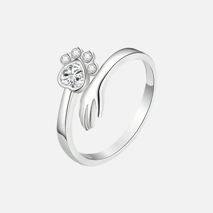 MARA - Adjustable Ring in with Hand and Paw Motif
