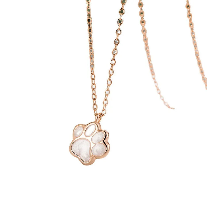 MALIA - Necklace with Silver Paw Pendant