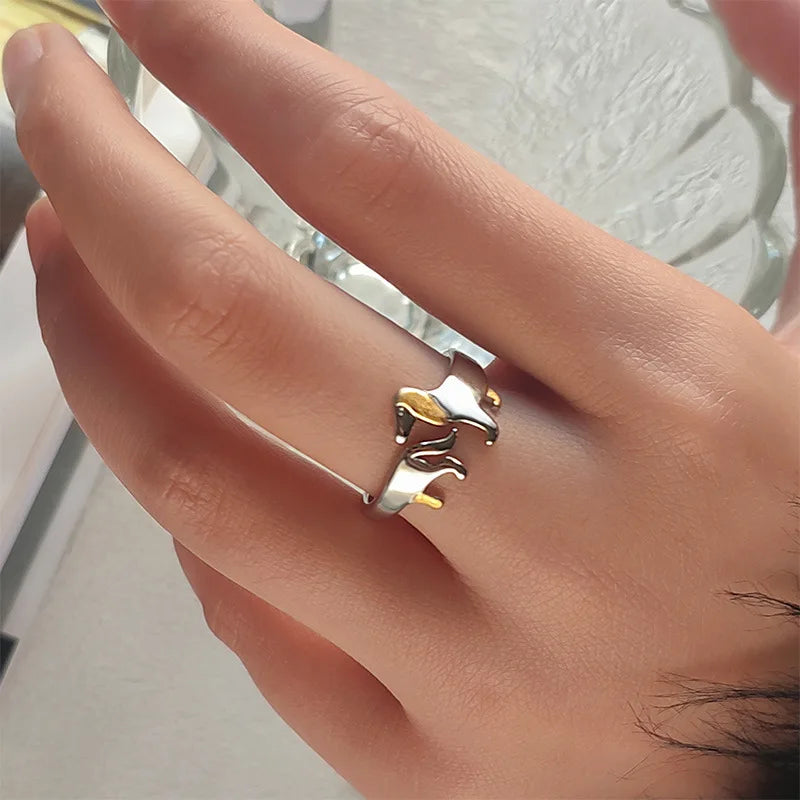 REYA - Adjustable Dachshund Ring in