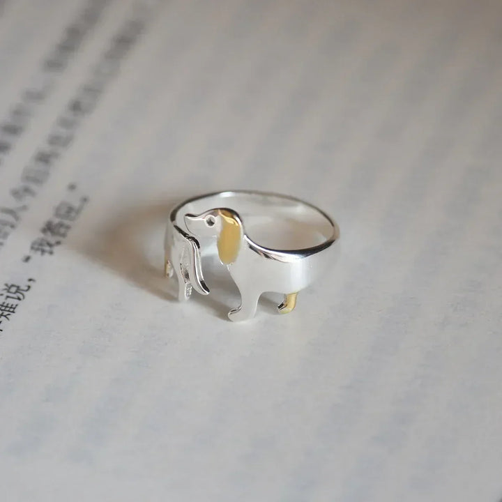 REYA - Adjustable Dachshund Ring in