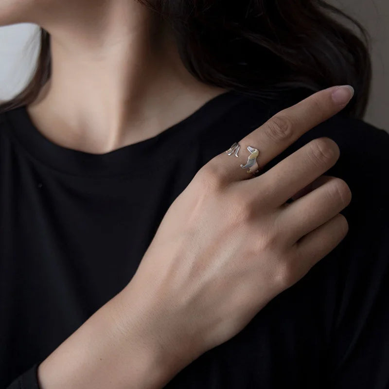 REYA - Adjustable Dachshund Ring in