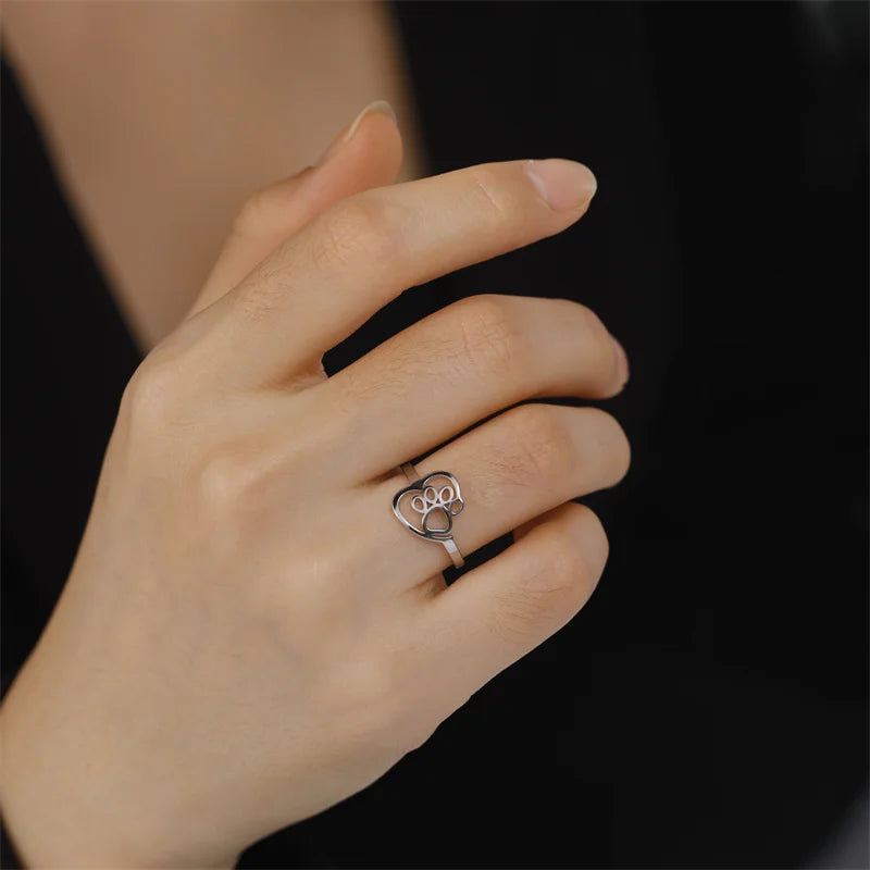 Gold Tone Paw & Heart for Animal Lovers - BECKKY